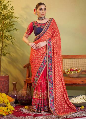 Attrctive These Fancy Party Wear Saree in Fine Colored.These Saree Are Viscose,Barfi Silk And Blouse is Fabricated On Art Silk Pair.Its Beautified With Fancy Disigner Embroidery Work.