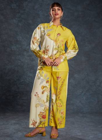 Attrective These Beautiful Looking Western Readymade Co Ord Top With Bottom.These Top And Bottom Are Linen Fabricated.Its Beautified With Disigner Printed.
