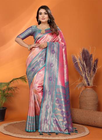 Attrective These Festive Wear Saree in Fine Colored.These Saree And Blouse is Fabricated On Banarasi Tissue Silk.Its Beautified With Wevon Paithani Jari Designer.