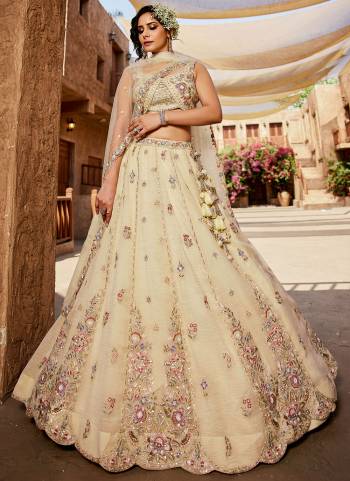 Attrective Looking This Partywear Fine Color Fancy Heavy Designer Choli And Lahenga Fabriced On Tissue And Dupatta Tissue In Fabricated Beautified With Attrective Designer Heavy Embroidery,Beads And Stone Work. Buy Now.