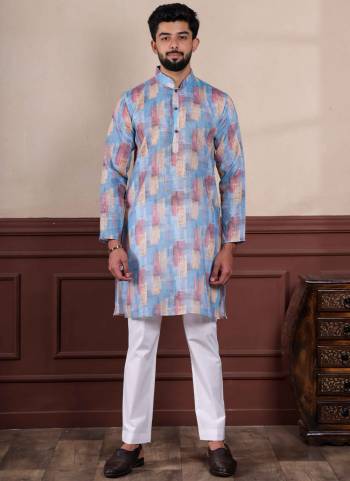 For A festive Wear,Grab These Readymade Kurta With Payjama in Fine Colored.These Kurta is Fabricated On Linen And Cotton Bottom With Designer Digital Printed.Buy Now.