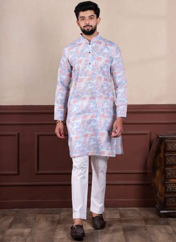 For A festive Wear,Grab These Readymade Kurta With Payjama in Fine Colored.These Kurta is Fabricated On Linen And Cotton Bottom With Designer Digital Printed.Buy Now.