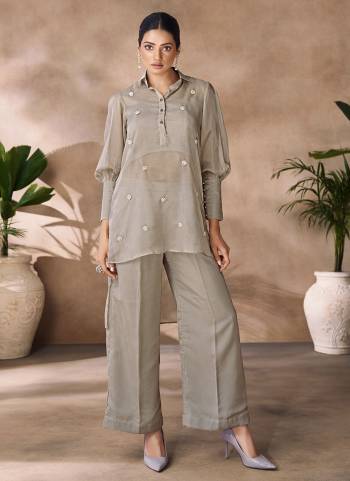 Attrective These Beautiful Looking Party Wear Readymade Western Top Botton Dress.These Top And Bottom Are Organza Fabricated.Its Beautified With Disigner Hand Work.