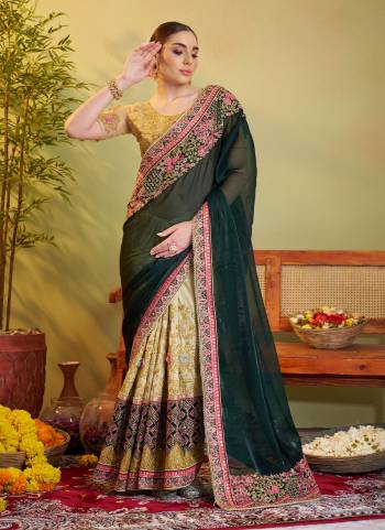Attrctive These Fancy Party Wear Saree in Fine Colored.These Saree Are Satin Silk,Organza And Blouse is Fabricated On Art Silk Pair.Its Beautified With Fancy Disigner Embroidery Work.