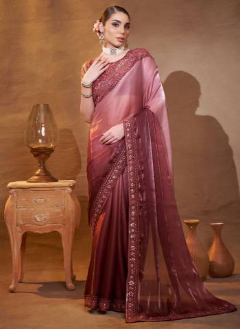 Attrctive These Fancy Party Wear Saree in Fine Colored.These Saree Are Satin Jimmy Choo And Blouse is Fabricated On Art Silk Pair.Its Beautified With Fancy Disigner Embroidery Work.