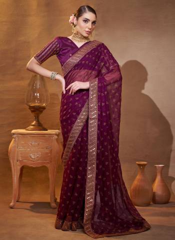 Attrctive These Fancy Party Wear Saree in Fine Colored.These Saree Are Shimmer Chiffon And Blouse is Fabricated On Art Silk Pair.Its Beautified With Fancy Disigner Embroidery Work.