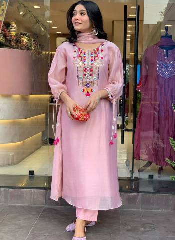 Grab These Readymade Suit in Fine Colored Pair With Bottom And Dupatta.These Top Are Chanderi Silk And Bottom Are Fabricated On Chanderi Silk Pair With Organza Dupatta.Its Beautified With Designer Embroidery Work.