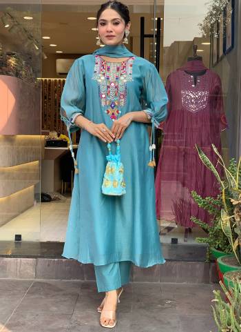 Grab These Readymade Suit in Fine Colored Pair With Bottom And Dupatta.These Top Are Chanderi Silk And Bottom Are Fabricated On Chanderi Silk Pair With Organza Dupatta.Its Beautified With Designer Embroidery Work.