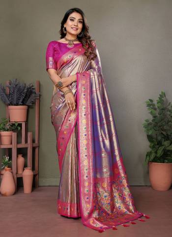Looking These Party Wear Saree in Fine Colored.These Saree And Blouse is Fabricated On Banarasi Tissue Silk.Its Beautified With Wevon Heavy Rich Pallu Designer.