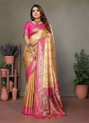 Looking These Party Wear Saree in Fine Colored.These Saree And Blouse is Fabricated On Banarasi Tissue Silk.Its Beautified With Wevon Heavy Rich Pallu Designer.