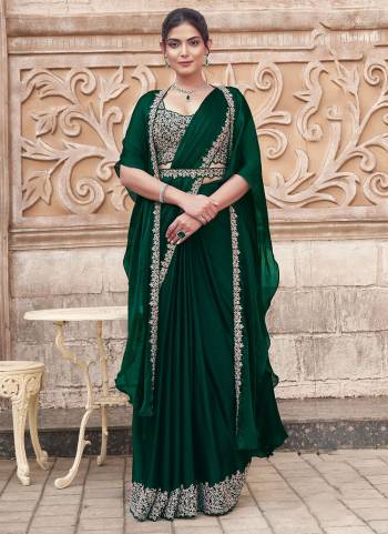 Look Attrective These Designer Ready To Wear Party Wear Saree in Fine Colored.These Saree Are Shimmer Chiffon And Blouse Shimmer Chiffon is Fabricated.Its Beautified Heavy Designer Embroidery Work.