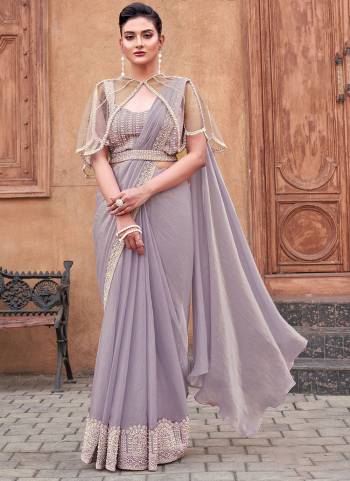 Look Attrective These Designer Ready To Wear Party Wear Saree in Fine Colored.These Saree Are Two Tone Satin Silk And Blouse Malai Satin is Fabricated.Its Beautified Heavy Designer Embroidery Work.