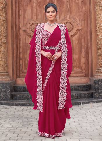 Look Attrective These Designer Ready To Wear Party Wear Saree in Fine Colored.These Saree Are Two Tone Satin Silk And Blouse Malai Satin is Fabricated.Its Beautified Heavy Designer Embroidery Work.