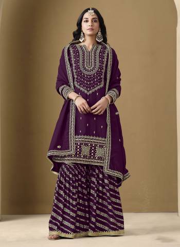 Looking These Beautiful Looking Fine Color Plazzo Suits.These Top Are Art Silk And Dupatta Are Art Silk And Bottom Dolla Silk Fabricated.Its Beautified With Wevon Jacquard Designer,Embroidery Work.
