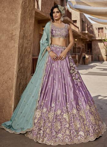 Attrective Looking This Partywear Fine Color Fancy Heavy Designer Choli And Lahenga Fabriced On Satin And Dupatta Chiffon In Fabricated Beautified With Attrective Designer Heavy Sequance Embroidery Work. Buy Now.