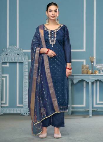 Looking These Suit in Fine Colored Pair With Bottom And Dupatta.These Top Are Modal Banarasi And Dupatta Are Fabricated On Banarasi Pair With Dull Santoon Bottom.Its Beautified With Wevon Designer,Printed, Hand Work.