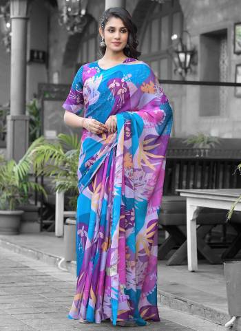 Attrective These Ready To Wear Gown Style Saree in Fine Colored.These Gown Are Imported Georgette And Pallu is Fabricated On Imported Georgette Pair.Its Beautified With Designer Digital Printed.