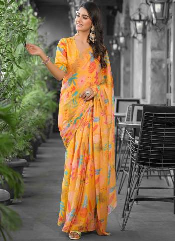 Attrective These Ready To Wear Gown Style Saree in Fine Colored.These Gown Are Imported Georgette And Pallu is Fabricated On Imported Georgette Pair.Its Beautified With Designer Digital Printed.