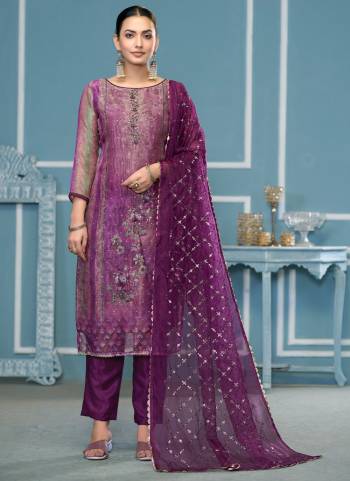 Looking These Suit in Fine Colored Pair With Bottom And Dupatta.These Top Are Shimmer Silk And Dupatta Are Fabricated On Organza Pair With Dull Santoon Bottom.Its Beautified With Designer Printed,Embroidery, Hand Work.
