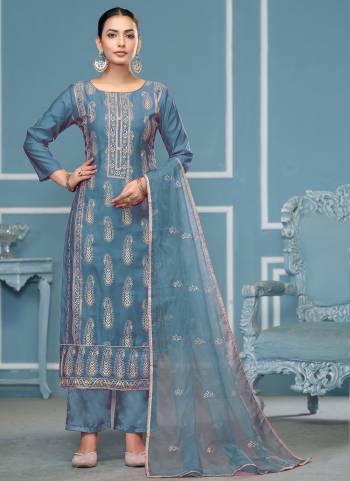 Looking These Suit in Fine Colored Pair With Bottom And Dupatta.These Top Are Roman Cotton And Dupatta Are Fabricated On Organza Pair With Dull Santoon Bottom.Its Beautified With Designer Embroidery, Hand Work.