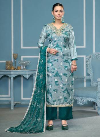Looking These Suit in Fine Colored Pair With Bottom And Dupatta.These Top Are Organza Banarasi And Dupatta Are Fabricated On Organza Pair With Dull Santoon Bottom.Its Beautified With Designer Printed,Hand Work.