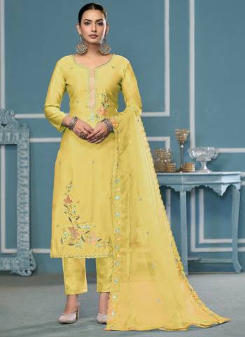 Looking These Suit in Fine Colored Pair With Bottom And Dupatta.These Top Are Roman Cotton And Dupatta Are Fabricated On Organza Pair With Dull Santoon Bottom.Its Beautified With Designer Embroidery, Hand Work.
