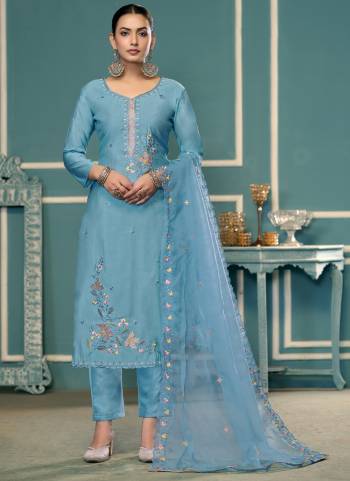 Looking These Suit in Fine Colored Pair With Bottom And Dupatta.These Top Are Roman Cotton And Dupatta Are Fabricated On Organza Pair With Dull Santoon Bottom.Its Beautified With Designer Embroidery, Hand Work.