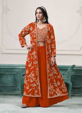Looking These Beautiful Looking Fine Color Plazzo Suits.These Top Are Faux Georgette And Koti Are Faux Georgette And Bottom Faux Georgette Fabricated.Its Beautified With Designer Embroidery Work.