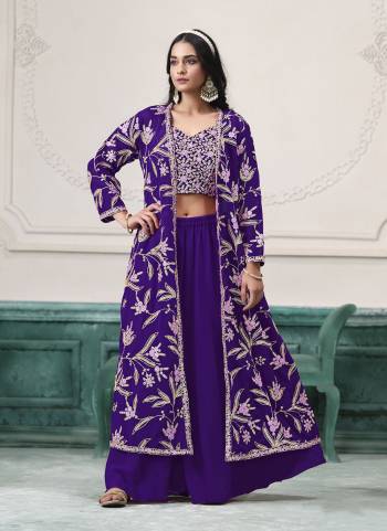 Looking These Beautiful Looking Fine Color Plazzo Suits.These Top Are Faux Georgette And Koti Are Faux Georgette And Bottom Faux Georgette Fabricated.Its Beautified With Designer Embroidery Work.