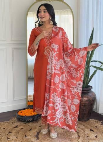 Looking These Readymade Suit in Fine Colored Pair With Bottom And Dupatta.These Top And Bottom Are Fabricated On Viscose Rayon Pair With Chinon Dupatta.Its Beautified With Designer Embroidery Work,Printed Dupatta.