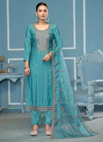 Looking These Suit in Fine Colored Pair With Bottom And Dupatta.These Top Are Roman Cotton And Dupatta Are Fabricated On Organza Pair With Dull Santoon Bottom.Its Beautified With Designer Embroidery,Hand Work.