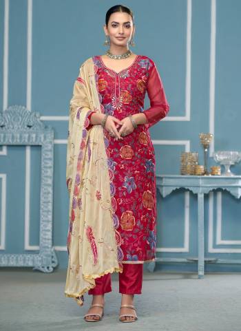 Garb These Suit in Fine Colored Pair With Bottom And Dupatta.These Top Are Viscose Organza And Dupatta Are Fabricated On Nazmin Pair With Dull Santoon Bottom.Its Beautified With Designer Printed,Embroidery,Hand Work.