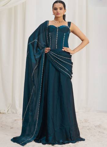Attrective These Party Wear Ready To Wear Saree in Fine Colored.These Saree And Blouse is Fabricated On Organza.Its Beautified With Designer Heavy Hand Work.