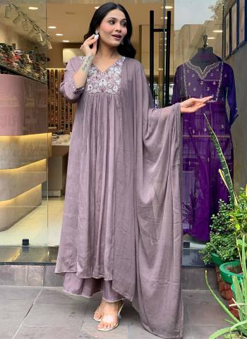 Attrective Looking These Beautiful Looking Readymade Suits.These Top Are Viscose Chinon And Bottom Are Viscose And Dupatta Nazmin Fabricated.Its Beautified With Designer Embroidery Work.