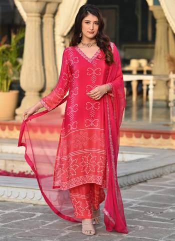 Attrective Looking These Beautiful Looking Readymade Suits.These Top Are Chinon Silk And Bottom Are Chinon Silk And Dupatta Nazmin Fabricated.Its Beautified With Designer Embroidery Work With Printed.