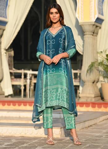 Attrective Looking These Beautiful Looking Readymade Suits.These Top Are Chinon Silk And Bottom Are Chinon Silk And Dupatta Nazmin Fabricated.Its Beautified With Designer Embroidery Work With Printed.