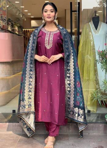 Attrective Looking These Beautiful Looking Readymade Suits.These Top Are Viscose Rayon And Bottom Are Viscose Rayon And Dupatta Viscose Jacquard Fabricated.Its Beautified With Designer Embroidery Work With Printed.