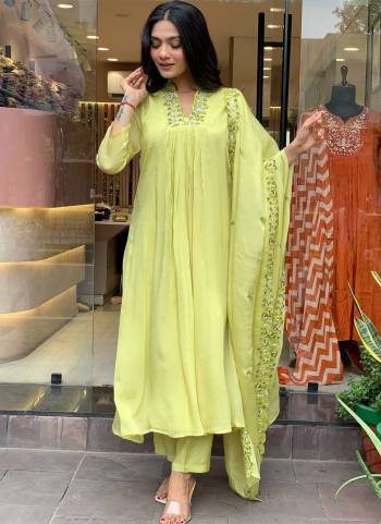 Attrective Looking These Beautiful Looking Readymade Suits.These Top Are Viscose Chinon And Bottom Are Viscose And Dupatta Viscose Chinon Fabricated.Its Beautified With Designer Embroidery Work.