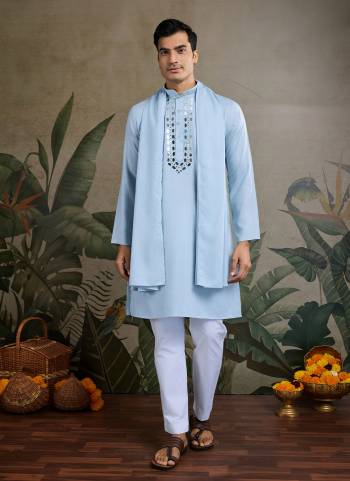 Attrective These Party Wear Readymade Kurta With Dupatta Pair in Fine Colored.These Kurta And Dupatta Are Viscose Silk Fabricated on Pair.Its Beautified With Wevon Jari Designer With Mirror Embroidery Work.