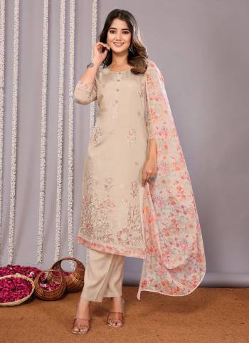 Looking These Beautiful Party Wear Designer Readymade Suits.These Top And Bottom Are Chanderi And Dupatta is Fabricated On Organza.Its Beautified With Designer Embroidery Work,Printed.