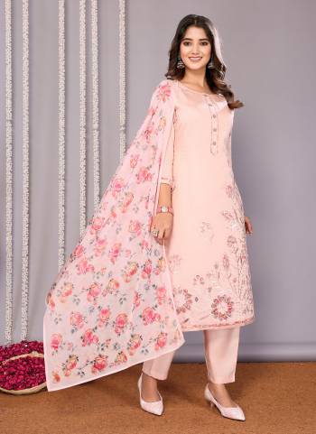 Looking These Beautiful Party Wear Designer Readymade Suits.These Top And Bottom Are Chanderi And Dupatta is Fabricated On Organza.Its Beautified With Designer Embroidery Work,Printed.