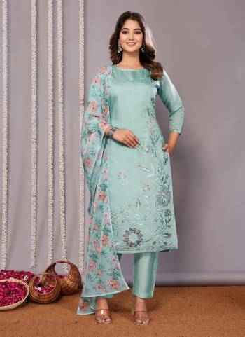 Looking These Beautiful Party Wear Designer Readymade Suits.These Top And Bottom Are Chanderi And Dupatta is Fabricated On Organza.Its Beautified With Designer Embroidery Work,Printed.