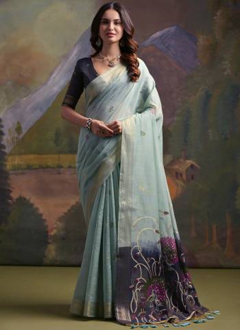 Looking These Festive Wear Saree in Fine Colored.These Saree And Blouse is Fabricated On Muga Cotton.Its Beautified With Multy Thread Weaving Designer.