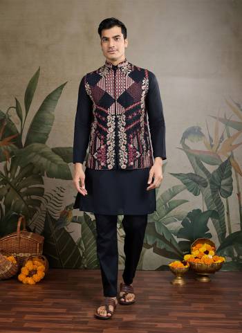 Attrective These Party Wear Readymade Kurta With Jacket Pair in Fine Colored.These Kurta And Jacket Are Viscose Silk Fabricated on Pair.Its Beautified With Designer Multy Thread Embroidery,Swarovski Work.