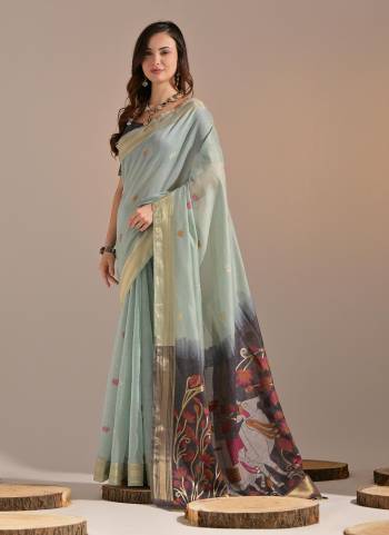 Looking These Festive Wear Saree in Fine Colored.These Saree And Blouse is Fabricated On Muga Cotton.Its Beautified With Weaving Resham Colorfull Designer.