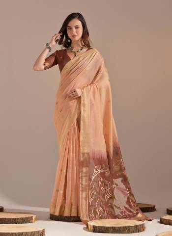 Looking These Festive Wear Saree in Fine Colored.These Saree And Blouse is Fabricated On Muga Cotton.Its Beautified With Weaving Resham Colorfull Designer.