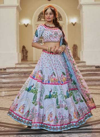 For A Designer Look,Grab These Lehenga Choli in Fine Colored.These Lehenga And Choli Are Fabricated On Art Silk Pair With Organza Dupatta.Its Beautified With Designer Printed With Heavy Hand Work.