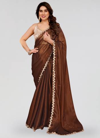 Garb These Party Wear Saree in Fine Colored.These Saree Are Jimmy Choo And Blouse is Satin Silk Fabricated.Its Beautified With Designer Sequance Embroidery Cut Work.