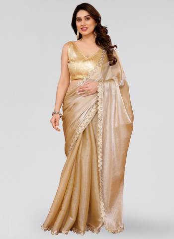 Garb These Party Wear Saree in Fine Colored.These Saree Are Jimmy Choo And Blouse is Satin Silk Fabricated.Its Beautified With Designer Sequance Embroidery Cut Work.