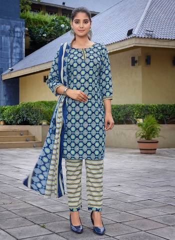 Looking These Beautiful Party Wear Designer Readymade Suits.These Top And Bottom Are Cotton Blend And Dupatta is Fabricated On Cotton Blend.Its Beautified With Designer Printed.